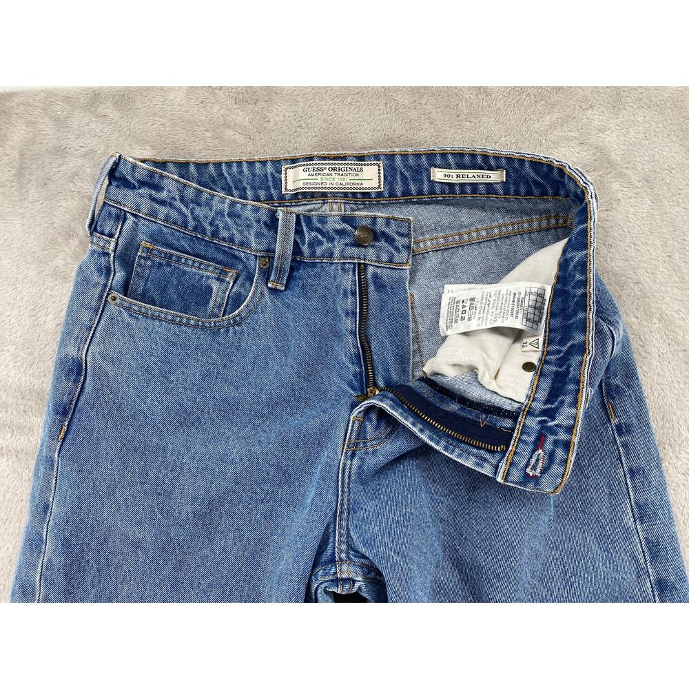 Vintage Guess Jeans Women 32 90s Relaxed Fit Mom Denim Blue USA Style - Picture 9 of 14